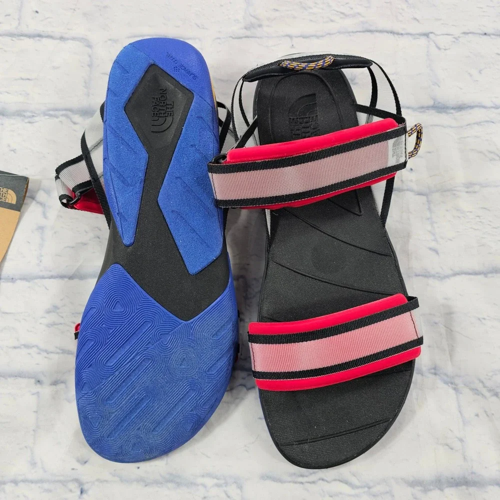 The North Face Skeena Sandals Mens 13 Pink Black Blue Strappy Hiking Gorpcore